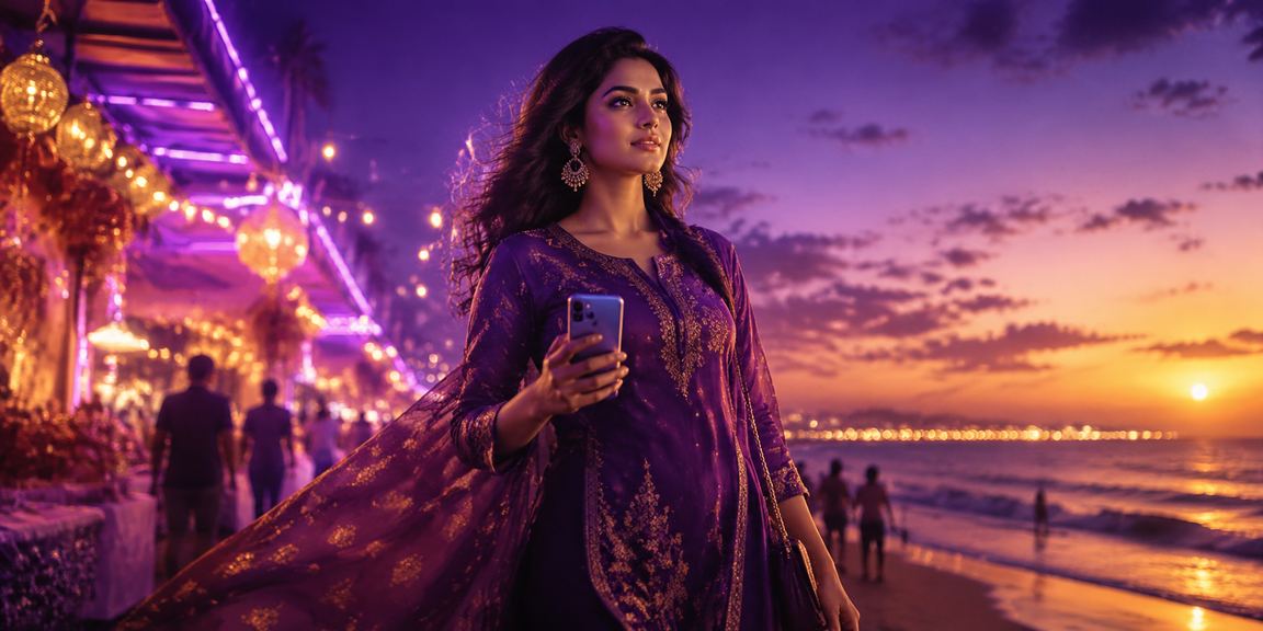Mobile payment options with kurti background in Chennai