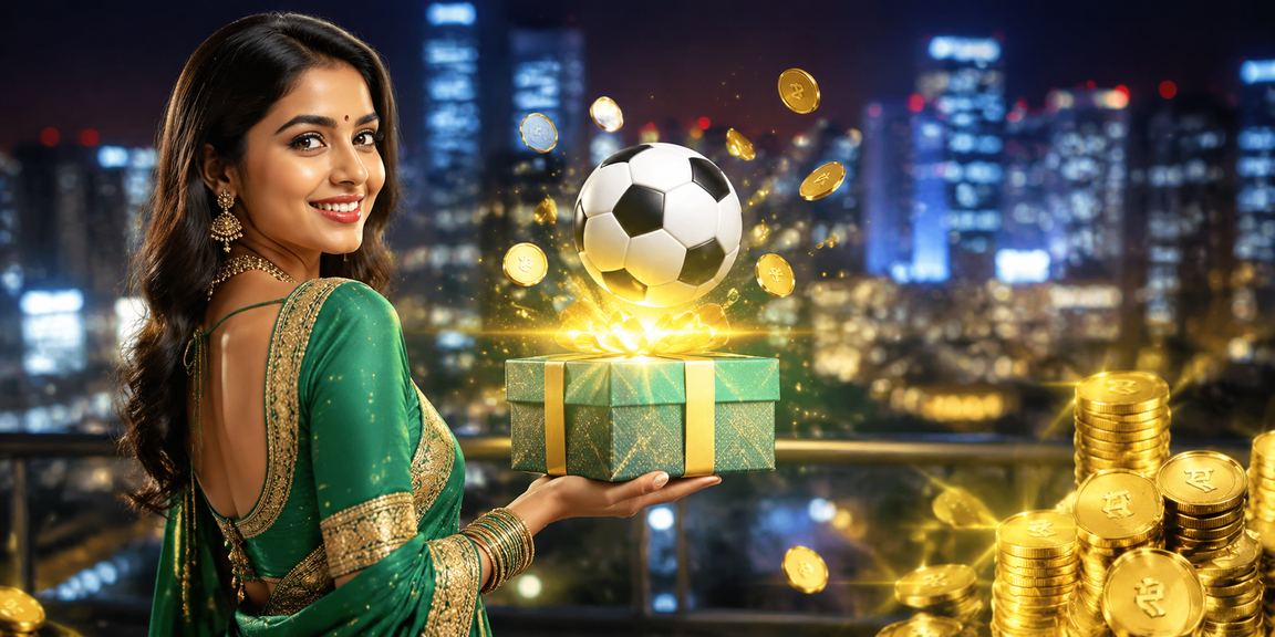 Football betting with Indian female fan in saree