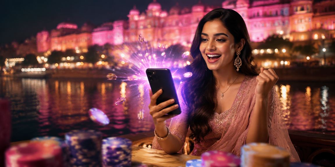 Lottery and sports betting user in Jaipur on mobile device